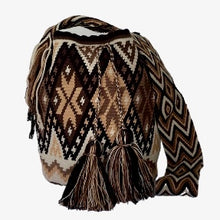 Load image into Gallery viewer, Brown Rombo Wayuu Bucket Bag