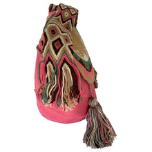 Load image into Gallery viewer, Wayuu Bag Flap Top Coral