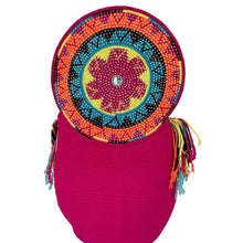 Load image into Gallery viewer, Wayuu Bag Jeweled Flap Top Fucshia