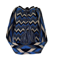 Load image into Gallery viewer, Blue Waves Wayuu Bucket Bag