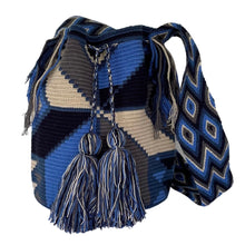 Load image into Gallery viewer, Blue Prisma Wayuu Bucket Bag