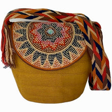 Load image into Gallery viewer, Wayuu Bag Jeweled Flap Top Autumn