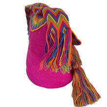 Load image into Gallery viewer, Wayuu Bag Flap Top Fucshia