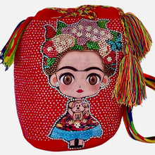 Load image into Gallery viewer, Wayuu embellished Fridita in Red