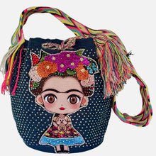 Load image into Gallery viewer, Wayuu embellished Fridita in Blue