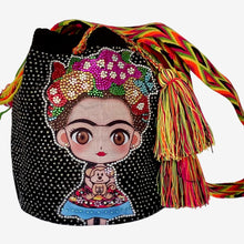 Load image into Gallery viewer, Wayuu embellished Fridita in Black Summer