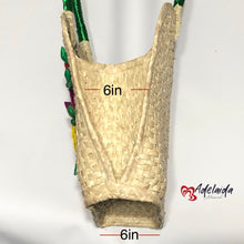 Load image into Gallery viewer, Palm Tote Bag and Hat Set Lele with Ribbons Cherry