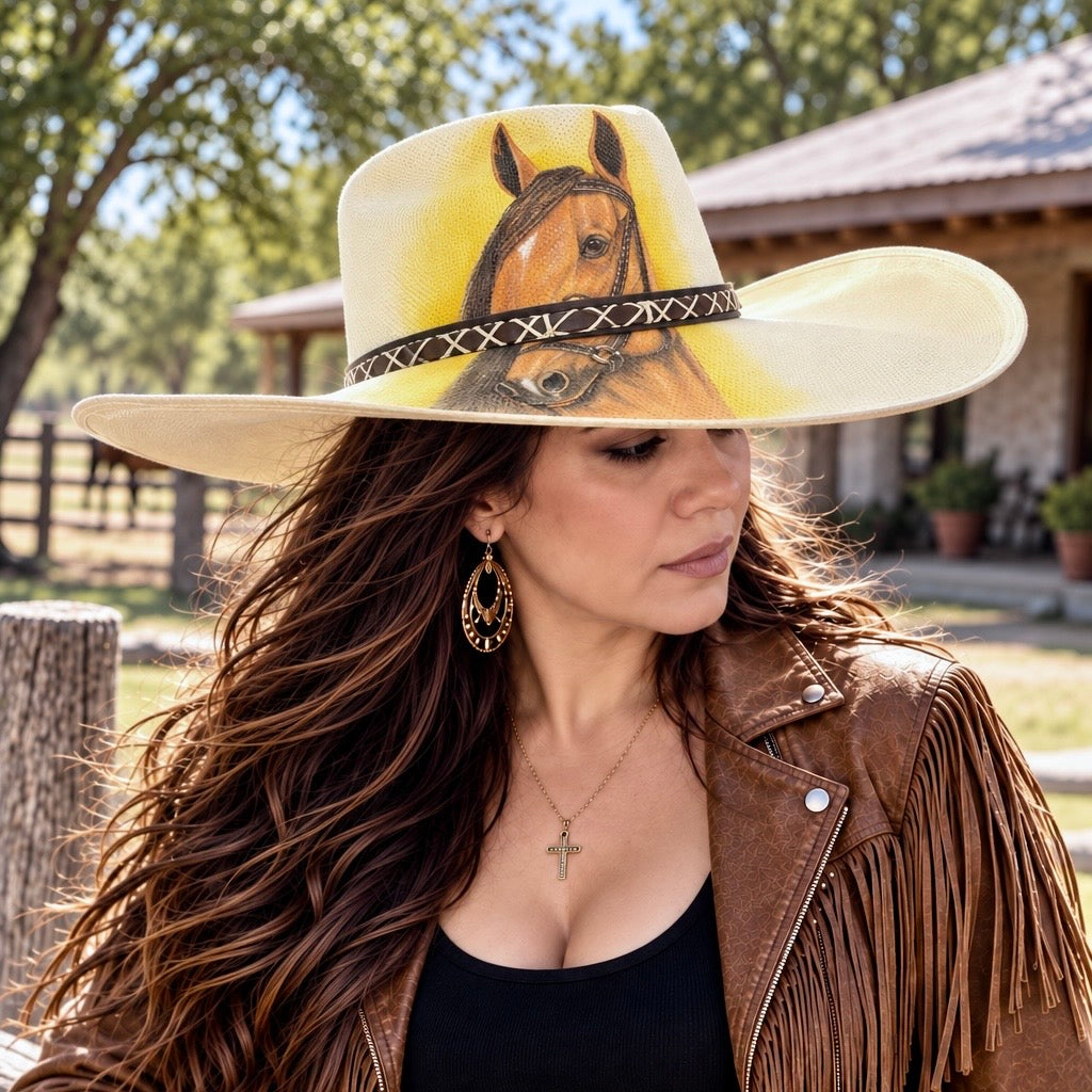 Hand-Painted Colombian Cowboy Hat

A one-of-a-kind piece of Colombian artistry, made to be worn.