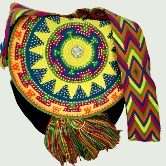 Wayuu Bag Jeweled Flap Top Sun
