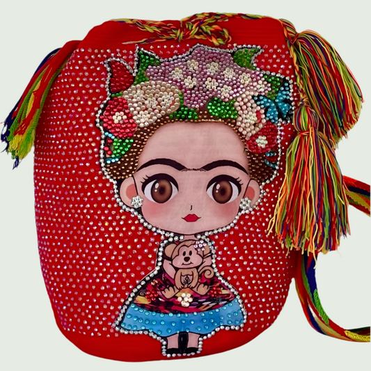 Wayuu embellished Fridita in Red