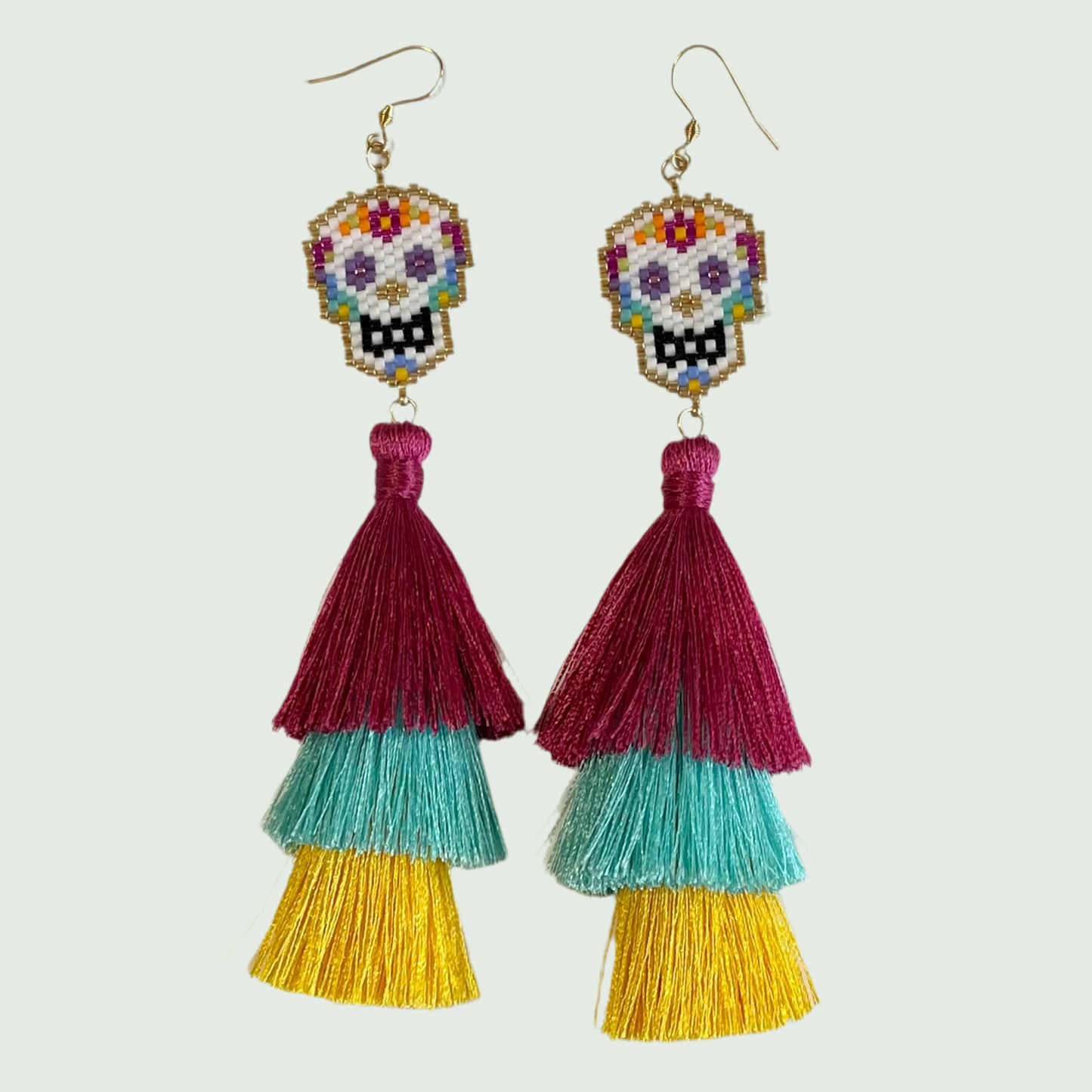 Long Skull Earrings
