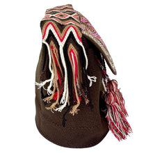 Load image into Gallery viewer, Wayuu Bag Jeweled Flap Top Brown Flower
