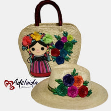 Load image into Gallery viewer, Palm Tote Bag and Hat Set Lele Cherry
