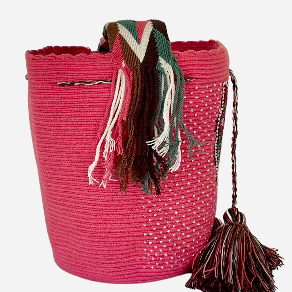 Wayuu embellished Fridita in Coral