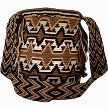 Load image into Gallery viewer, Brown Waves Wayuu Bucket Bag
