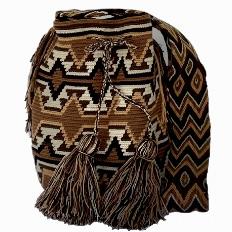 Brown Waves Wayuu Bucket Bag