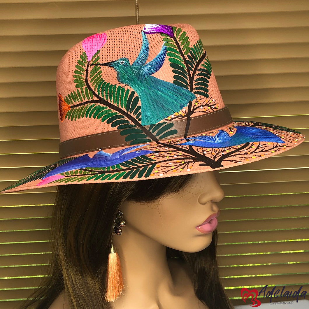 Hand painted Hat Birds