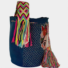 Load image into Gallery viewer, Wayuu embellished Fridita in Blue
