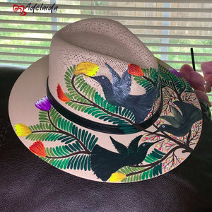 Hand painted Hat Birds