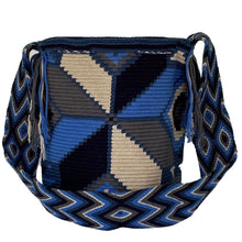 Load image into Gallery viewer, Blue Prisma  Wayuu Bucket Bag
