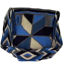 Load image into Gallery viewer, Blue Rails Wayuu Bucket Bag
