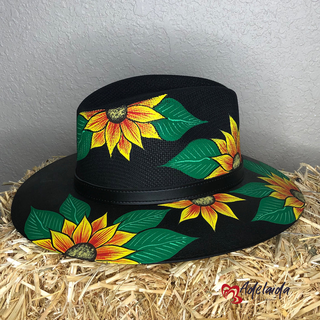 Hand painted Hat Sunflowers