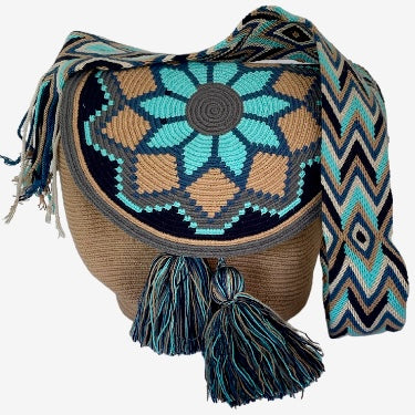 Wayuu Bag Flap Top Beige