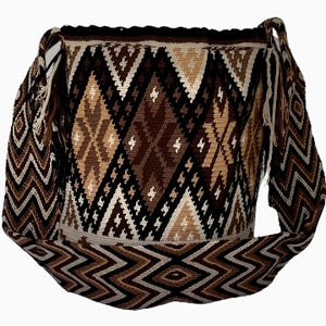 Brown Rombo Wayuu Bucket Bag