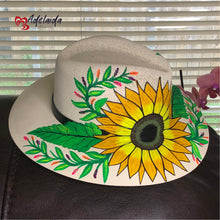 Load image into Gallery viewer, Hand painted Hat Sunflower
