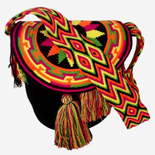 Load image into Gallery viewer, Wayuu Bag Flap Top Neon
