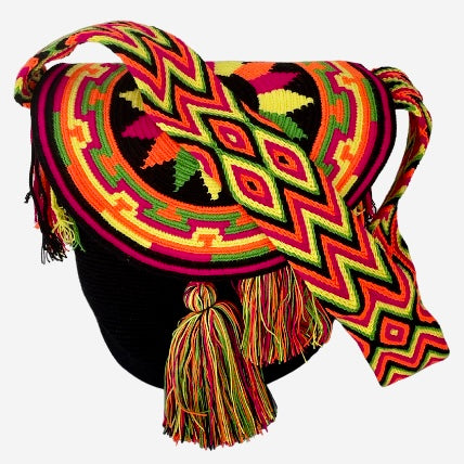 Wayuu Bag Flap Top Neon