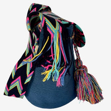 Load image into Gallery viewer, Wayuu Bag Flap Top Blue
