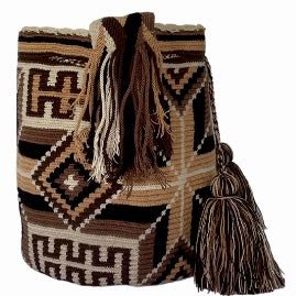 Brown Cross Wayuu Bucket Bag