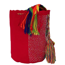 Load image into Gallery viewer, Wayuu embellished Fridita in Red
