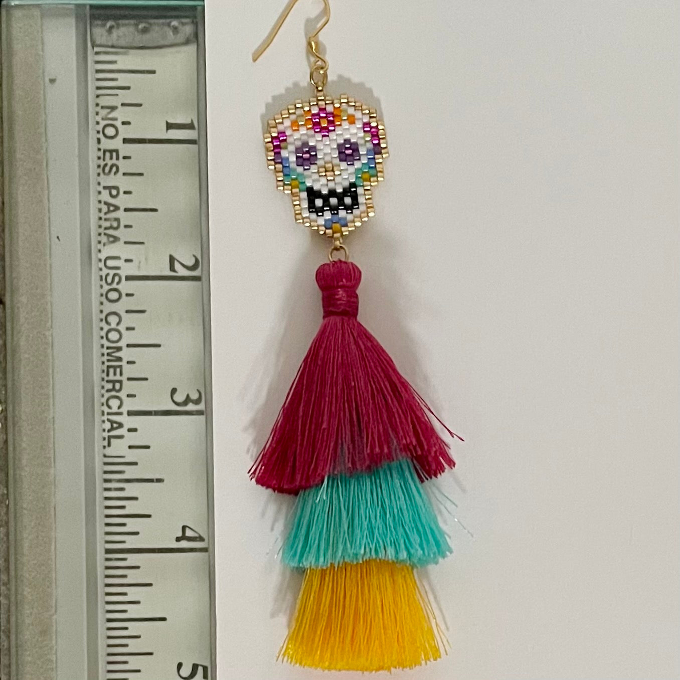 Long Skull Earrings