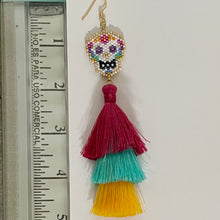 Load image into Gallery viewer, Long Skull Earrings
